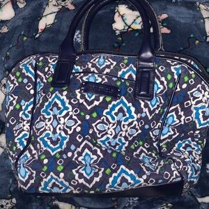Vera Bradley Blue and Green Patterned Satchel